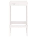 vidaXL Tabourets de bar lot de 2 blanc 40x36x75 cm bois massif de pin