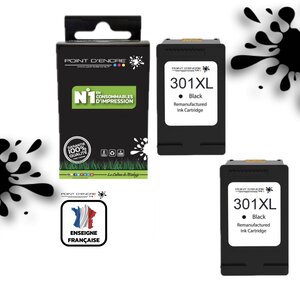 301XL / 301 - 2 X NOIR - Grande capacité