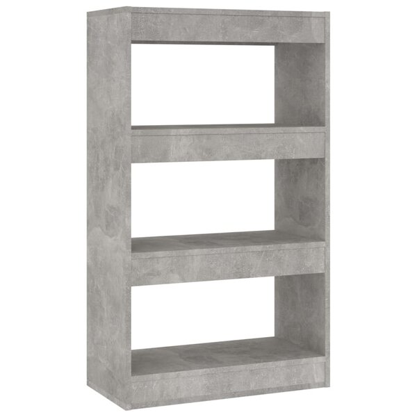 vidaXL Bibliothèque/séparateur de pièce gris béton bois d'ingénierie