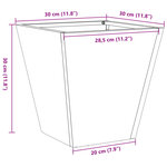 vidaXL Jardinières 2 Pièces anthracite 30x30x30 cm acier