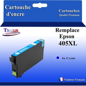Cartouche compatible avec Epson 405  405 XL pour Epson Workforce Pro WF-3800  WF-3820 DWF  WF-3825  WF-3830DWTF Cyan