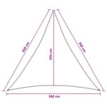 vidaXL Voile d'ombre Bleu et Blanc 3 6 x 3 6 x 3 6 m HDPE