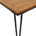 vidaXL Table de jardin avec pieds épingle à cheveux 160x80x75 acacia
