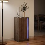 vidaXL Buffet avec LED chêne marron 42 5x34x85 cm bois d'ingénierie