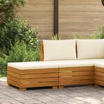 vidaXL Ensemble de salon de jardin 2 Pièce Marron Bois d'Acacia Massif