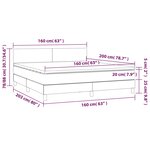 vidaXL Sommier à lattes de lit et matelas et LED Gris foncé 160x200 cm
