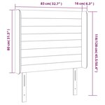 vidaXL Tête de lit à LED Bleu 83x16x118/128 cm Tissu