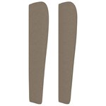 vidaXL Tête de lit avec oreilles Taupe 93x23x118/128 cm Tissu