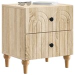 vidaXL Cabinet de chevet 2 Pièces Chêne Sonoma 43 x 34 5 x 48 cm