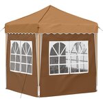 vidaXL Tente de fête pop-up 195 x 195 x 245 cm Beige Tissu Oxford