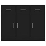 vidaXL Buffet noir 91x28x75 cm bois d'ingénierie