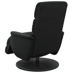vidaXL Fauteuil inclinable avec repose-pieds noir similicuir