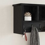 vidaXL Porte-manteau mural avec étagère Chêne noir 50 x 16 x 26 cm