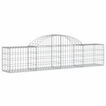 vidaXL Paniers à gabions arqués 13 Pièces 200x30x40/60 cm Fer galvanisé