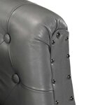 vidaXL Chaise cabriolet gris cuir véritable