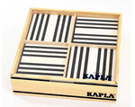 Kapla jeu de planches en bois 100 pièces noir et blanc kapl172127