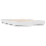 vidaXL Cadre de lit avec LED sans matelas blanc 150x200 cm