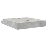 vidaXL Cadre de lit avec rangement Gris béton 236.5 x 200 x 31.5 cm