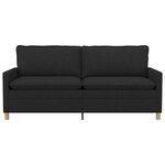 vidaXL Canapé Noir 196 x 81 x 87 5 cm Tissu