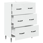 vidaXL Armoire à tiroirs Blanc 66 x 34 5 x 89 5 cm Bois d'ingénierie