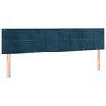 vidaXL Sommier à lattes de lit et matelas Bleu foncé 160x200cm Velours