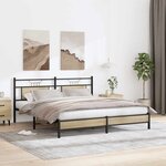 vidaXL Cadre de lit sans matelas chêne sonoma 183x203 cm