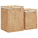 vidaXL Paniers à linge 2 Pièces hyacinthe d'eau