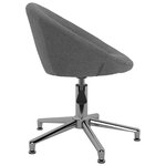 Vidaxl chaise pivotante de salle à manger gris foncé tissu