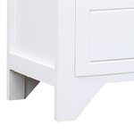 vidaXL Meuble TV Blanc 108x30x40 cm Bois de Paulownia solide