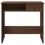 vidaXL Bureau chêne marron 80x40x75 cm bois d'ingénierie