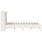 vidaXL Lit bibliothèque sans matelas blanc 150x200 cm bois pin massif