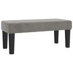 vidaXL Sommier à lattes de lit et matelas gris clair 120x190cm velours
