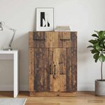 vidaXL Buffet Bois ancien 66 x 34 5 x 87 cm Bois d'ingénierie