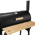 Tectake Barbecue charbon 2 cuves avec thermomètre