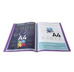 Protège-documents En Polypropylène 5/10e Opak Pochettes Cristal 200 Vues - A4 - Violet - X 8 - Exacompta