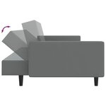 vidaXL Canapé-lit 2 places gris similicuir