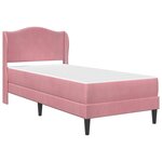 vidaXL Cadre de lit avec tête de lit Rose 90 x 190 cm Velours