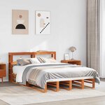 vidaXL Cadre de lit sans matelas cire marron 120x190cm bois pin massif