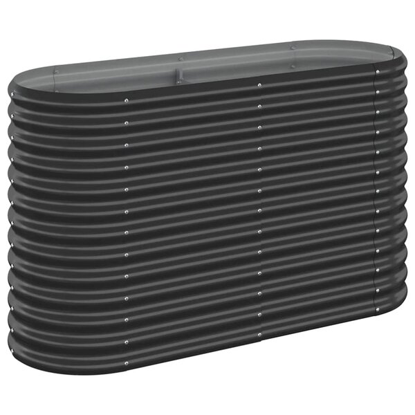 vidaXL Lit surélevé de jardin Acier galvanisé Anthracite