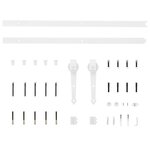 vidaXL Kit de quincaillerie de porte coulissante 183 cm Acier Blanc