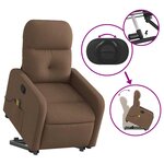 vidaXL Fauteuil de massage inclinable Marron Tissu