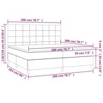 vidaXL Sommier à lattes de lit avec matelas Taupe 200x200 cm Tissu