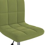 vidaXL Chaises pivotantes à manger lot de 4 vert clair velours