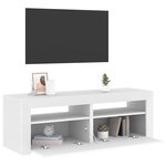 vidaXL Meuble TV avec lumières LED blanc 120x35x40 cm