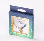 Bracelet clara avec perles bleues