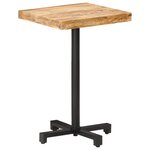 vidaXL Table de bistro Carrée 50x50x75 cm Bois de manguier brut
