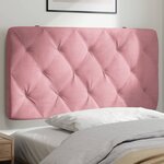 vidaXL Coussin de tête de lit rose 100 cm velours