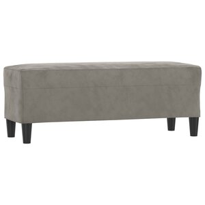 vidaXL Banc Gris clair 100x35x41 cm Velours