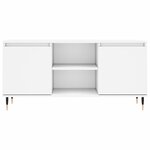 vidaXL Meuble TV blanc 104x35x50 cm bois d'ingénierie