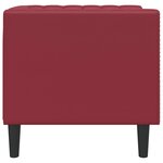 vidaXL Fauteuil Chesterfield rouge bordeaux similicuir